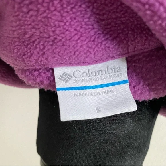 Columbia women’s s zip down purple sweater shirt size S - Picture 9 of 16